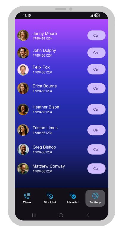 Representation of analytics graphs for call blocking